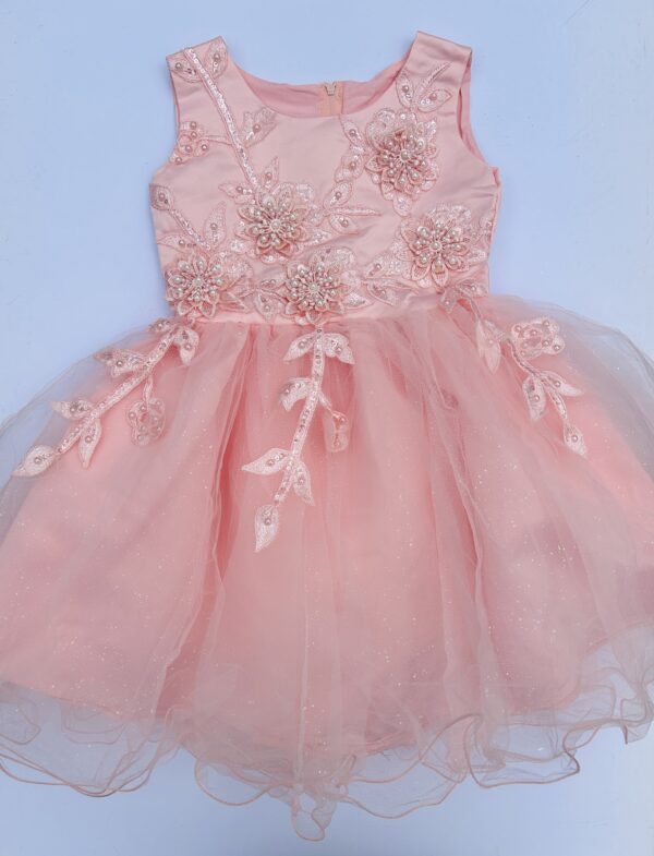 Itty Bitty Isla  Pink Sparkle and Pearl Tulle dress