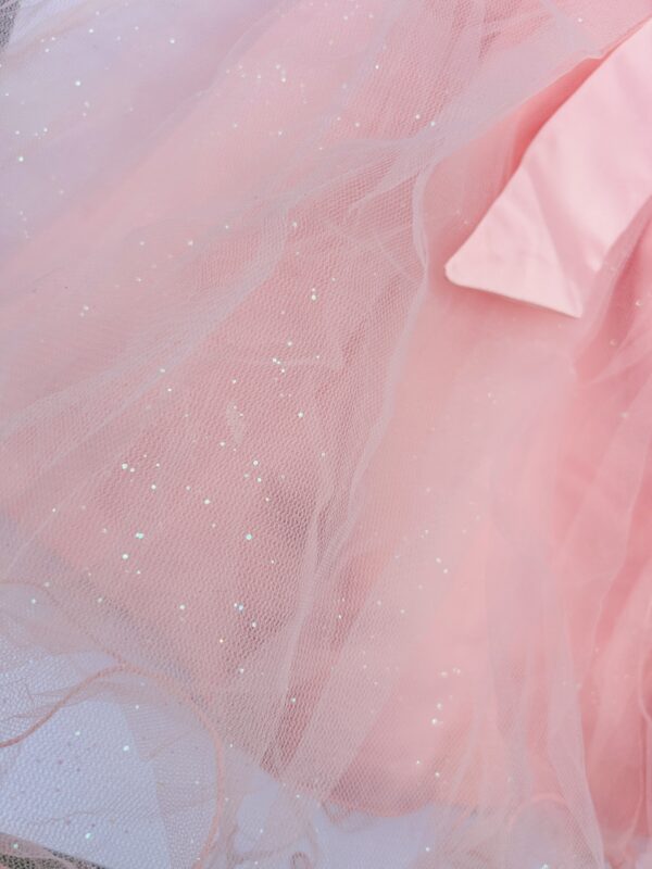 Itty Bitty Isla  Pink Sparkle and Pearl Tulle dress - Image 4