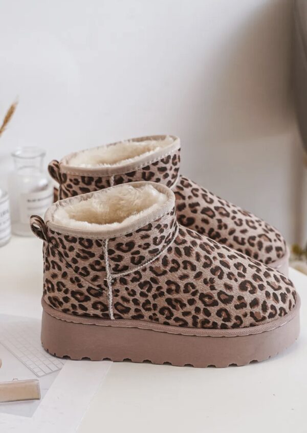 Itty Bitty Women's Leopard Print Dipper Chunky Boots - Image 5