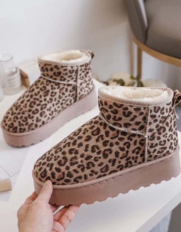Itty Bitty Leopard Print Snuggle Boots