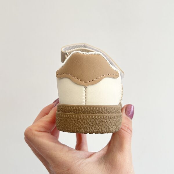 Itty Bitty Beige Samba Kids Stripe trainers - Image 2