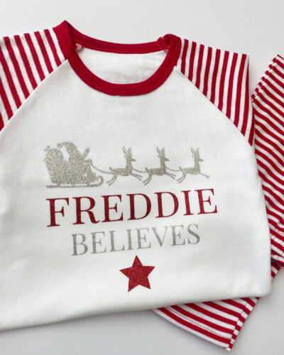 Itty Bitty Personalised Believe Christmas Eve PJ'S