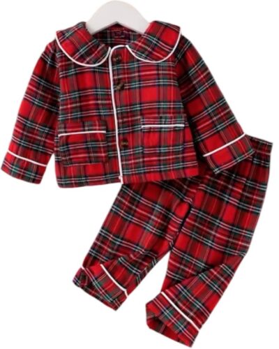 Itty Bitty Red Check Christmas Pyjamas/ PJ set