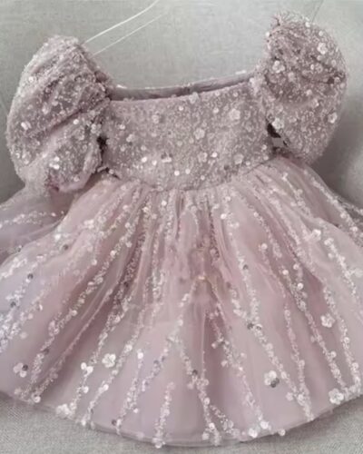 Itty Bitty Pink Embellished Sequin Dress