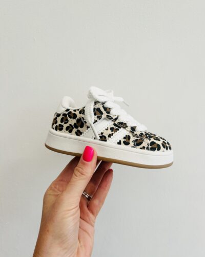 Itty Bitty Leopard Print Stripe Trainers