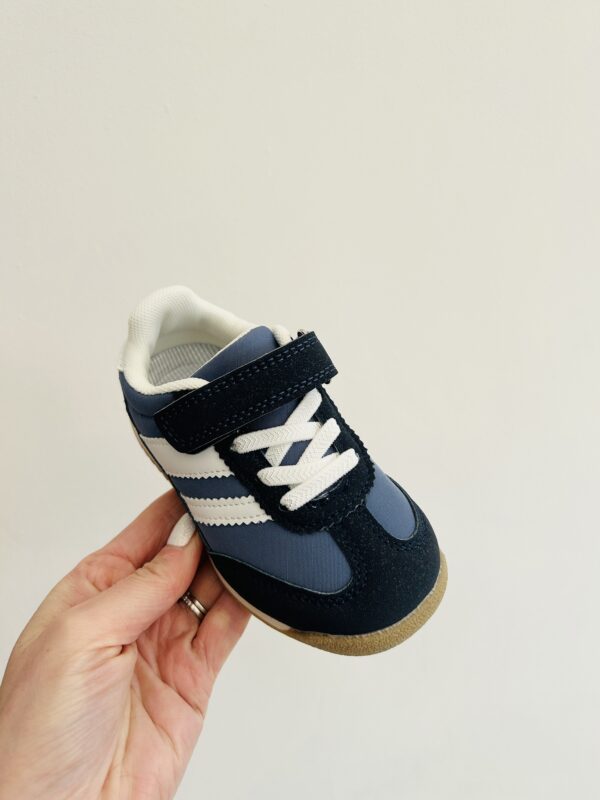 Itty Bitty Kids Navy & White Stripe Trainers - Image 3