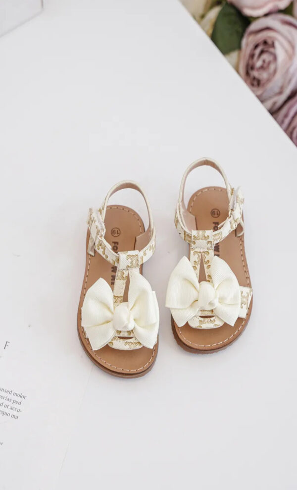 Itty Bitty Beige Bora Bora Bow Sandals