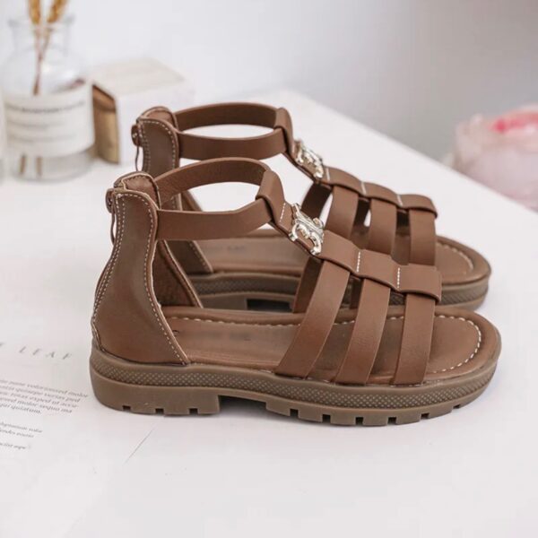 Itty Bitty Tan Celina Multi Strap Sandals - Image 3