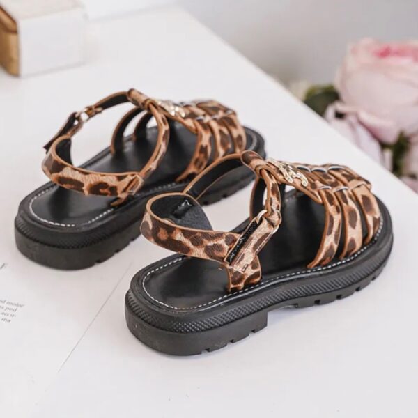 Itty Bitty Leopard Celina Chunky Sole Sandals - Image 4