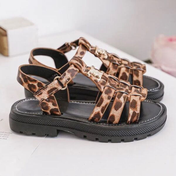Itty Bitty Leopard Celina Chunky Sole Sandals - Image 5
