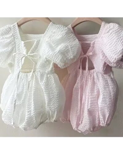 Itty Bitty Puff Sleeve Romper