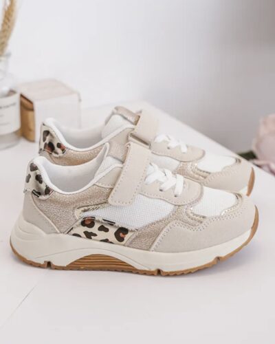 Itty Bitty Leopard & Metallic Trainers