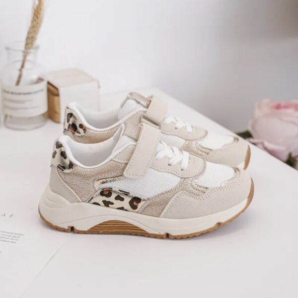 Itty Bitty Leopard & Metallic Trainers
