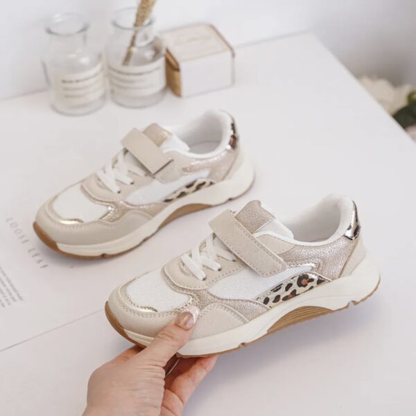 Itty Bitty Leopard & Metallic Trainers - Image 5