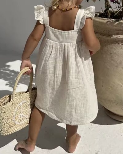 Itty Bitty Natural Cheesecloth Dress