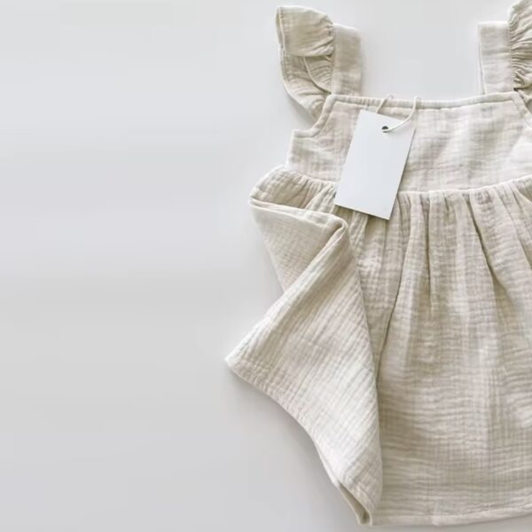 Itty Bitty Natural Cheesecloth Dress - Image 5