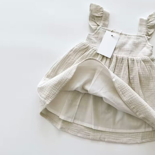 Itty Bitty Natural Cheesecloth Dress - Image 6