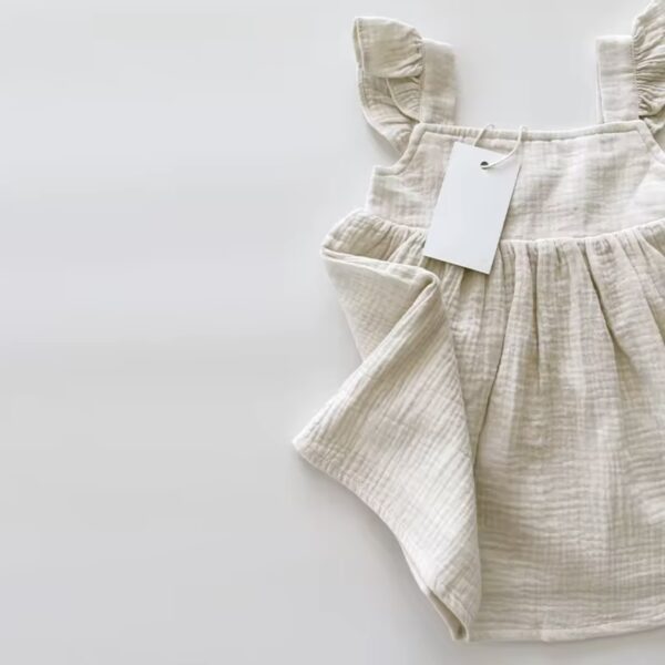Itty Bitty Natural Cheesecloth Dress - Image 7