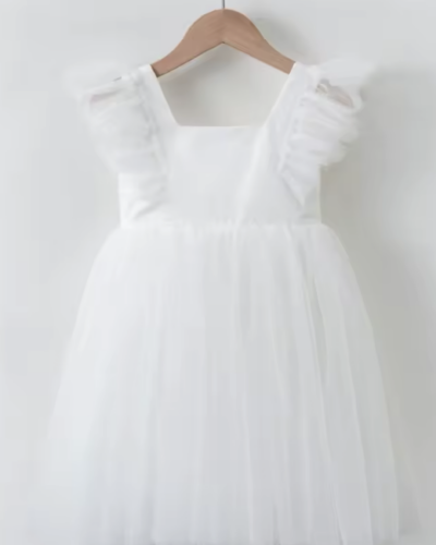 Itty Bitty White Sofia Tulle Dress
