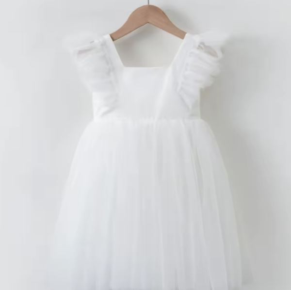 Itty Bitty White Sofia Tulle Dress