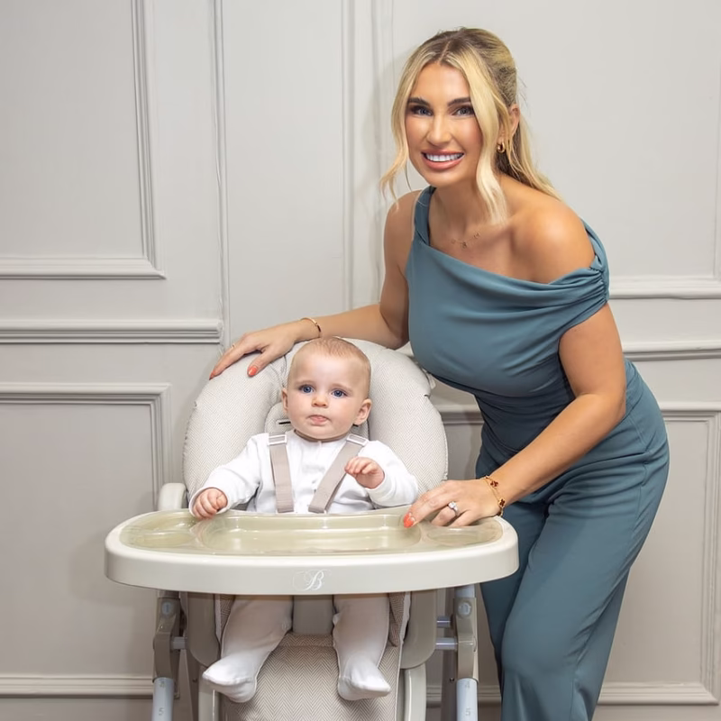 My Babiie Oatmeal Herringbone Premium Highchair My Babiie Oatmeal Herringbone Premium Highchair