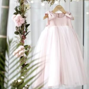 Baby Girl Dresses UK — Boutique Collection for Your Little Princess 15 Itty Bitty Pink Bow Shoulder Tulle Dress