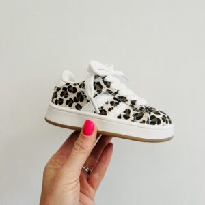 Itty Bitty Leopard Print Stripe Trainers