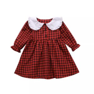 Itty Bitty Christmas Frill Collar Dress
