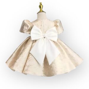 Baby Girl Dresses UK — Boutique Collection for Your Little Princess 3 Itty Bitty Princess Gold Puff Sleeve Dress