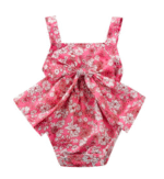 Itty Bitty Pink Statement Bow Romper