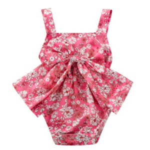 Itty Bitty Pink Statement Bow Romper