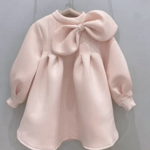 Baby Girl Dresses UK — Boutique Collection for Your Little Princess 9 Itty Bitty Pink Long Sleeve Bow Dress