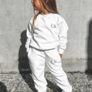 Itty Bitty White & Rose Gold Sparkle Personalised Tracksuit