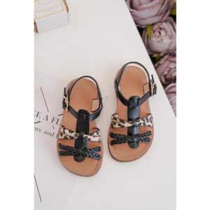 Itty Bitty Animal & Gold Plaited Sandals Footwear Summer
