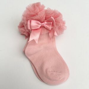 Itty Bitty Kids Girls Pink Tutu Bow Socks