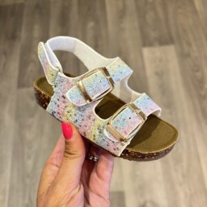 Itty Bitty Rainbow Double Buckle Sandals