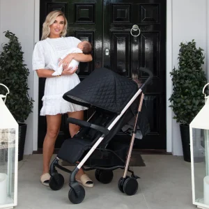 Billie Faiers My Babiie MB51 Rose Gold Black Lightweight Quilted Stroller