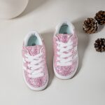 Itty Bitty Pink Glitter Stripe Trainers Itty Bitty Pink Glitter Stripe Trainers