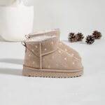 Itty Bitty Limited Edition Beige with Pink Heart Snuggle Boots