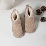 Itty Bitty Limited Edition Beige with Pink Heart Snuggle Boots