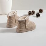 Itty Bitty Limited Edition Beige with Pink Heart Snuggle Boots
