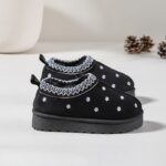 Itty Bitty Limited Edition Black Flower Tazz Beige Clogs Itty Bitty Limited Edition Black Flower Tazz Beige Clogs