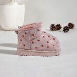 Itty Bitty Limited Edition Pink Strawberries Snuggle Boots Itty Bitty Limited Edition Pink Strawberries Snuggle Boots