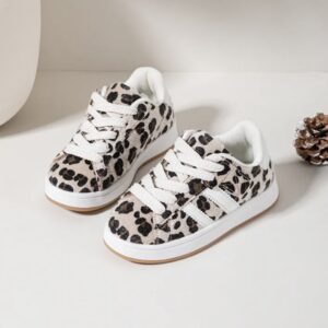 Itty Bitty Faux Fur Leopard Stripe Trainers