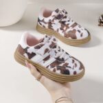 Itty Bitty Kids Cow Print Stripe Trainers