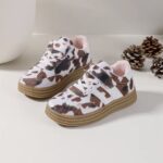 Itty Bitty Kids Cow Print Stripe Trainers