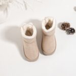 Itty Bitty Limited Edition Beige Fluffy Bow Snuggle Boots