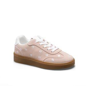 Itty Bitty Kids Pink & White Flower Trainers