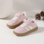 Itty Bitty Kids Pink Stripe Bold Sole Trainers