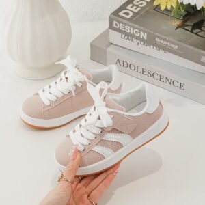 Itty Bitty Kids Pink & White Stripe Trainers